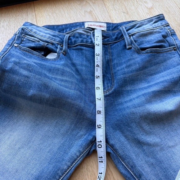 DRIFTWOOD CANDACE Embroidered Hem Straight Ankle High Rise Jeans - 27 - Picture 10 of 13